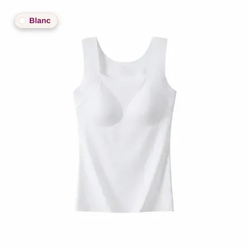Débardeur avec soutien-gorge intégré — blanc